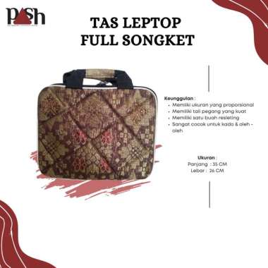 Songket Pash - Tas Laptop Full Songket Khas Palembang V.3