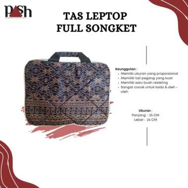 Songket Pash - Tas Laptop Full Songket Khas Palembang V.5