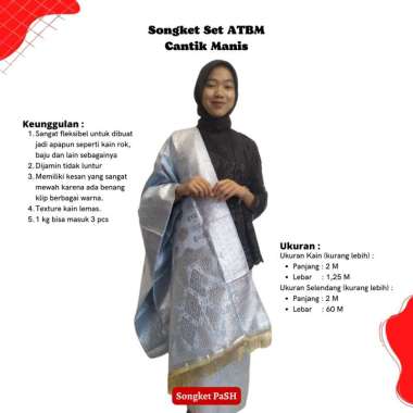 Songket Pash - Songket Palembang Atbm Motif Cantik Manis Silver Berbagai Macam Motif Dan Warna Songk