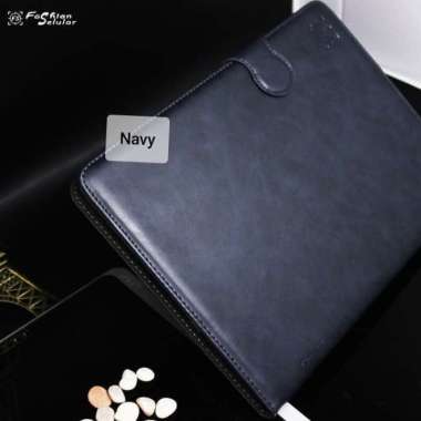 TAB A 8 2019 SM-T290 T295 FASHION CASE LEATHER WALLET PREMIUM Navy