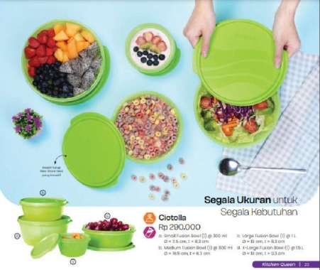Set Mangkok Moorlife Ciotolla 300 800 1000 1500 ml