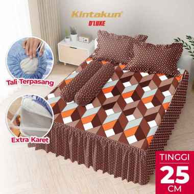Kintakun D'LUXE Sprei Set Rumbai Tinggi 25cm VALESKA 160x200 / 180x200 Seprai Queen King Aesthetic B