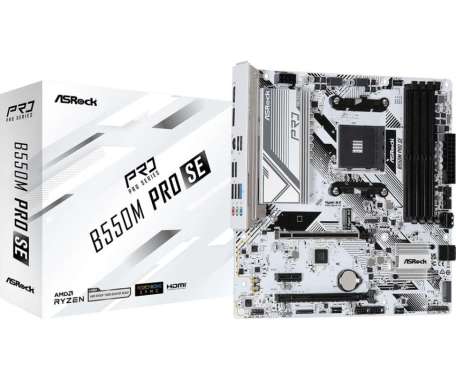 Motherboard ASROCK B550M PRO SE (Socket AM4, B550) White