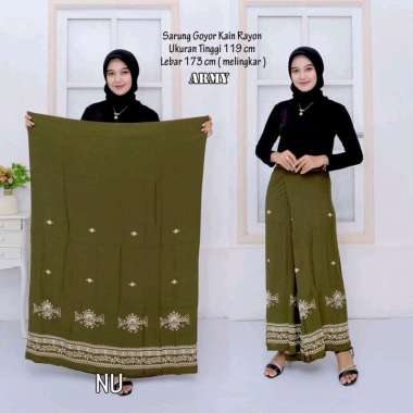 SARUNG SANTRI PUTRI DEWASA MOTIF NU NU ( Nahdhotul Ulama' ) Army