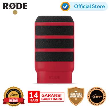 Rode WS14 Pop Filter for PodMic, PodMic USB Mikrofon Merah