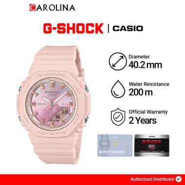 Jam Tangan Casio G-Shock GMA-P2100SG-4A Women Digital Analog Dial Beige Resin Band