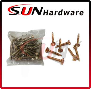 Sekrup Grc Kalsi board 2 Cm 6 x 1 Inch Isi 50 Skrup Plafon Kuningan Plafon