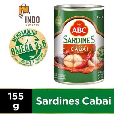 Sarden abc 155gr cabai satuan / Sarden ABC Cabai 155g Satuan / Sarden ABC cabai 155g per PCS