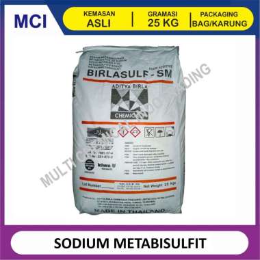 (KHUSUS GOSEND/INSTANT) SODIUM METABISULFIT / SODIUM METABISULPHITE / SMS / NATRIUM - 1 BAG 25 KG