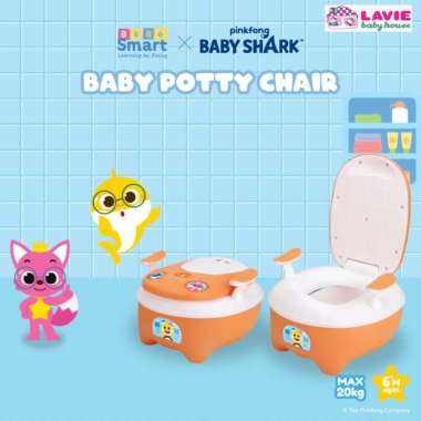 BEBE SMART Baby Shark Toilet Training Anak / Potty training / Pispot anak / WC Duduk Anak Orange