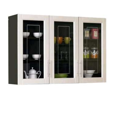 KITCHEN SET ATAS MINIMALIS KITCHEN SET 3 PINTU KACA RAK KTT MUTIARA