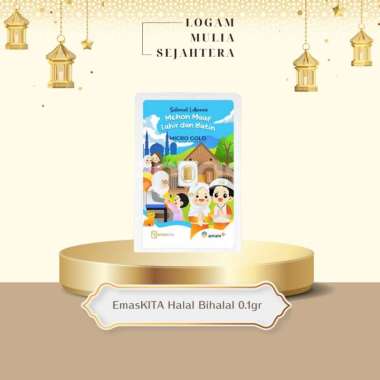 EMASKITA IDUL FITRI HALAL BIHALAL /HAMPERS IDUL FITRI/LOGAM MULIA ANTAM 0,1 Gram