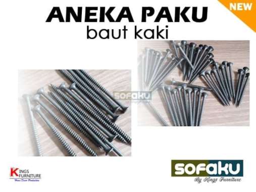 Paku Baut Kaki Sofa Kayu dan Besi - 5 inch, 7 inch LIMA INCH