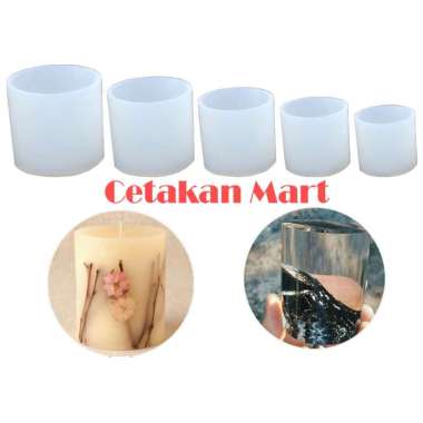 CMart Cetakan Silikon Resin Epoxy Craft DIY Lilin Tabung Silinder Cylinder Tube 50 mm