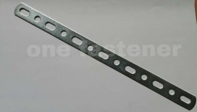 plat bracket breket bolong lobang lubang besi tebal mulus