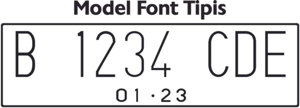 Stiker Plat Nomor Putih Untuk Mobil Font Baru