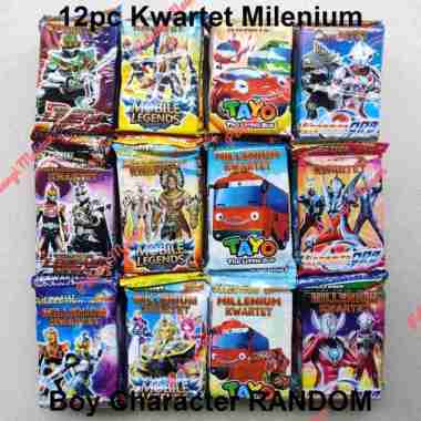 12 PCS KMainan Kartu Kwartet / uartet Anak Murah Grosir - Mainan Kartu 12pc Boys Millenium