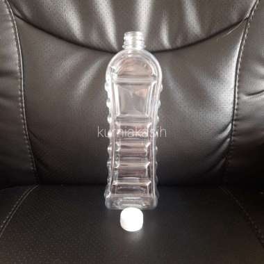 botol PET bening 1Liter 1000ml HF tutup putih