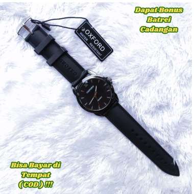 (BISA COD) OXFORD ORIGINAL - Jam Tangan Kasual PRIA Tali Karet Kaca Jam Anti Gores Jam Tangan Tipis 