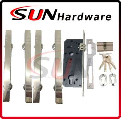 Paket 2 Set Gagang Handle Tarikan Pintu Tarung Kupu Kupu Rumah Kotak Persegi Handel Stainless Chrome
