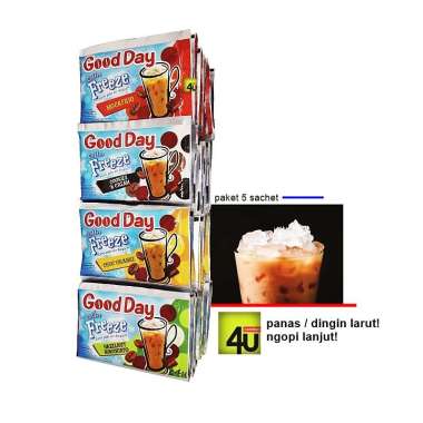Promo Harga Good Day Coffee Freeze Cookies n Cream per 5 sachet 30 gr - Blibli