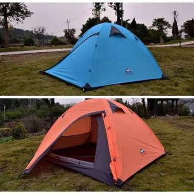 Tenda Camping Frame Alloy Kap 4 orang LWY Compass Double Layer Orange