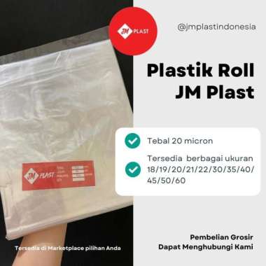 PLASTIK ROLL 02 UNTUK LAUNDRY, RESTO, PLASTIK BENING UK 18,19,20,21,22 20