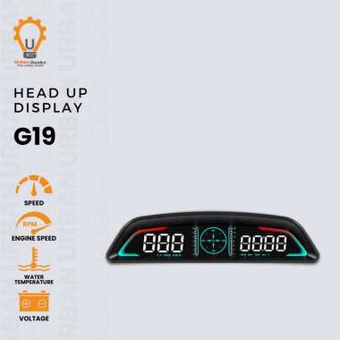 HUD G19 Head Up Display Non OBD2 With Over Speed Alarm System