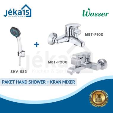 WASSER PAKET HAND SHOWER SET + KRAN MIXER PANAS DINGIN MBT-P100