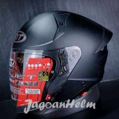 KYT HELM TTR JET SOLID | MATT BLACK | TTR-JET DOUBLE VISOR M