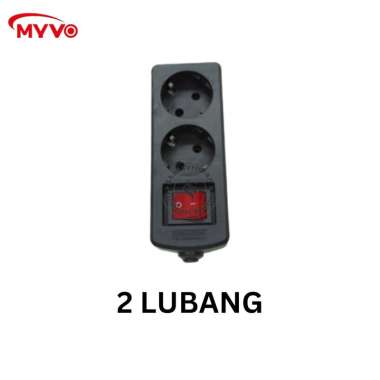 MYVO STOP KONTAK SAKLAR COLOKAN TERMINAL SWITCH 2 3 4 5 LUBANG TANPA KABEL 2 LUBANG HITAM