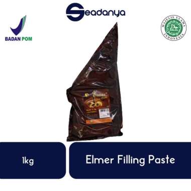 Elmer Chocolate Filling Paste Saus Cokelat 1Kg Isian Roti, Cake , Kue rasa Coklat Halal MUI & BPOM