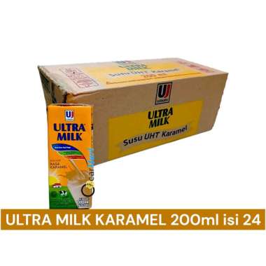 susu ultra 200ml 1 dus isi 24 caramel
