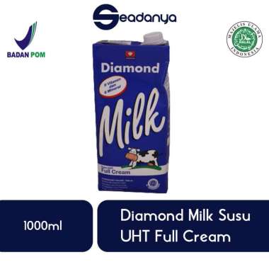 Diamond Milk Full Cream Susu UHT 1000ml / 1 Liter HALAL MUI BPOM - HARGA PROMO