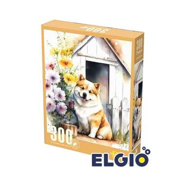 ELGIO Puzzle 300 pcs Pilih Gambar Wooden Shiba Inu