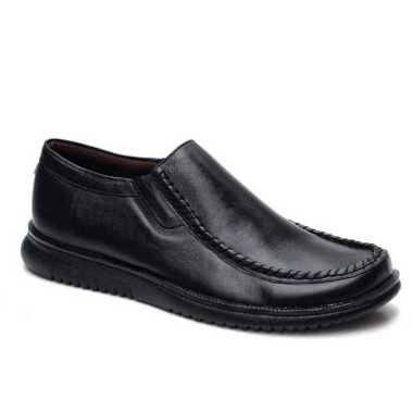 VERISH - Sepatu Formal Pantofel Pria Kulit Asli 38 Hitam