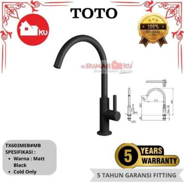Kran Cuci Piring TOTO TX603MEB#MB Matte Black Hitam