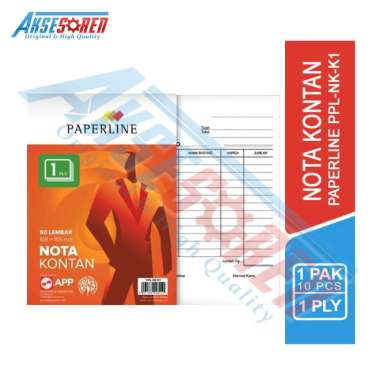 Aksesoren Nota Kontan Paperline [1 Pack/10 Pcs] / Nota Pembelian 1 Ply/2 Ply/3 Ply / Buku Bon Data B