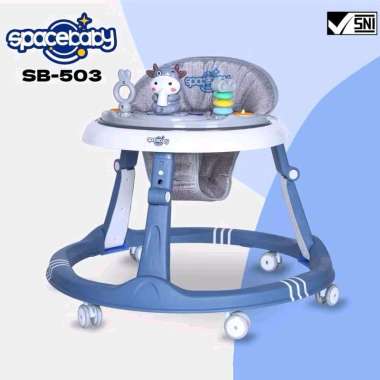 SPACEBABY BABY WALKER SB 503 APOLO BELAJAR JALAN ANAK LATIHAN JALAN BAYI KERETA BAYI biru