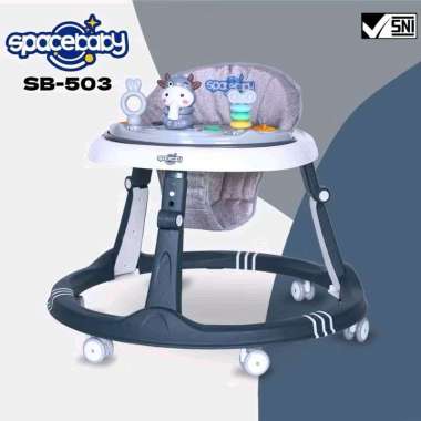 SPACEBABY BABY WALKER SB 503 APOLO BELAJAR JALAN ANAK LATIHAN JALAN BAYI KERETA BAYI biru tua