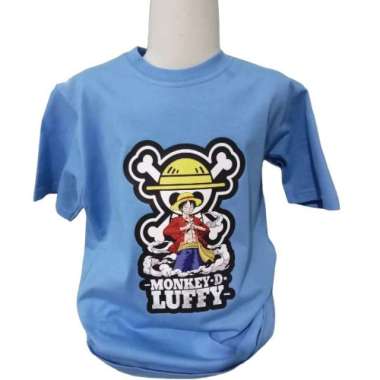 Kaos Anak Monkey D Luffy Biru M