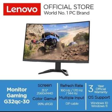 Monitor Gaming G32QC 30 Lenovo 32 inch CURVED