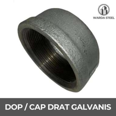 Dop Galvanis 4" Besi Drat Dalam - Tutup Pipa Cap 4 Inch