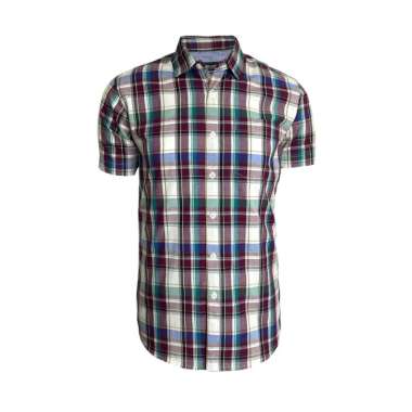 Redcliff Kemeja Pria Kotak - Kotak Pendek Ungu 6BK012103 L