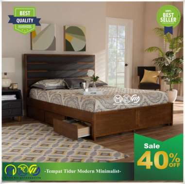 Dipan Tempat Tidur Kayu Jati Minimalis Terbaru Furniture Kayu Jepara 140x200