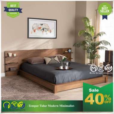 Tempat tidur kayu jati minimalis dipan kayu minimalis jepara 180x200