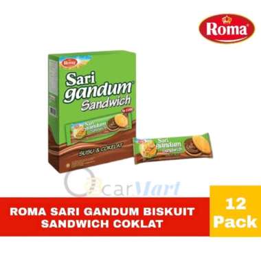 ROMA SARI GANDUM COKLAT 1 Dus isi 12 pack Biskuit Sandwich