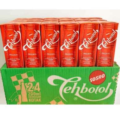 Teh Botol Sosro Kotak 200 ML - Teh Botol Kotak
