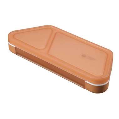 FoodMan Thin Lunch Box Antibacterial Onigiri 400ml Terracotta
