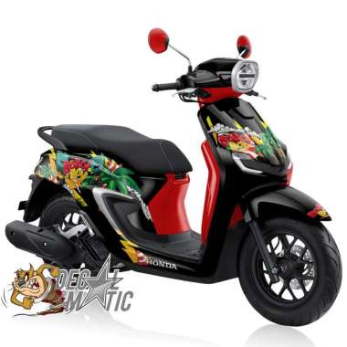 Decal Stylo 160 Full Body - Stiker full body Variasi Skotlet Honda Stylo 160 - Boboi Boy Doff Hitam
